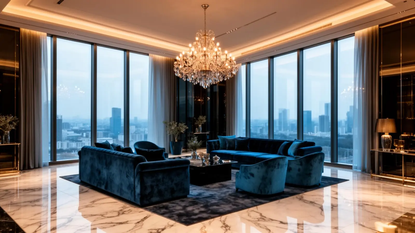 Living Room — Penthouse Residence